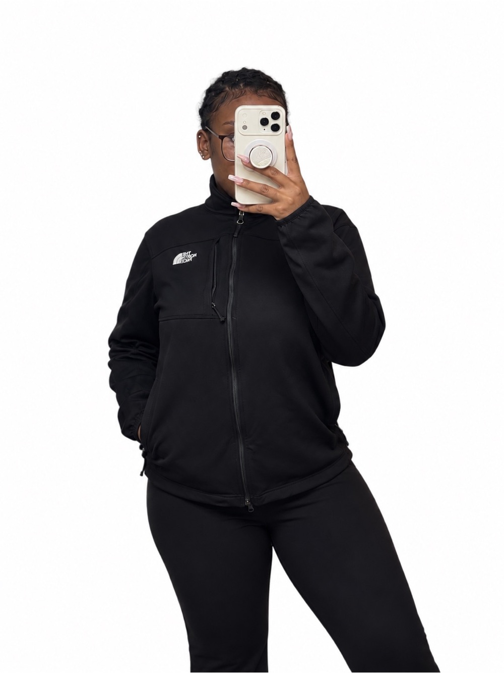The North Face Women's Black Full-Zip Bomber Jacket
